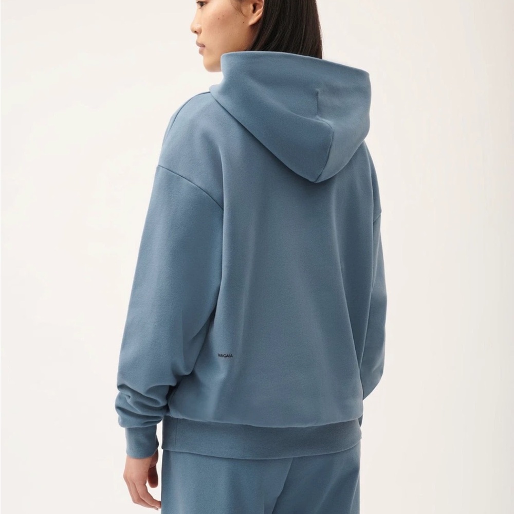 Pangaia Organic Cotton Hooded Long Sleeve Sweatshirt Blue Small - Picture 3 of 13